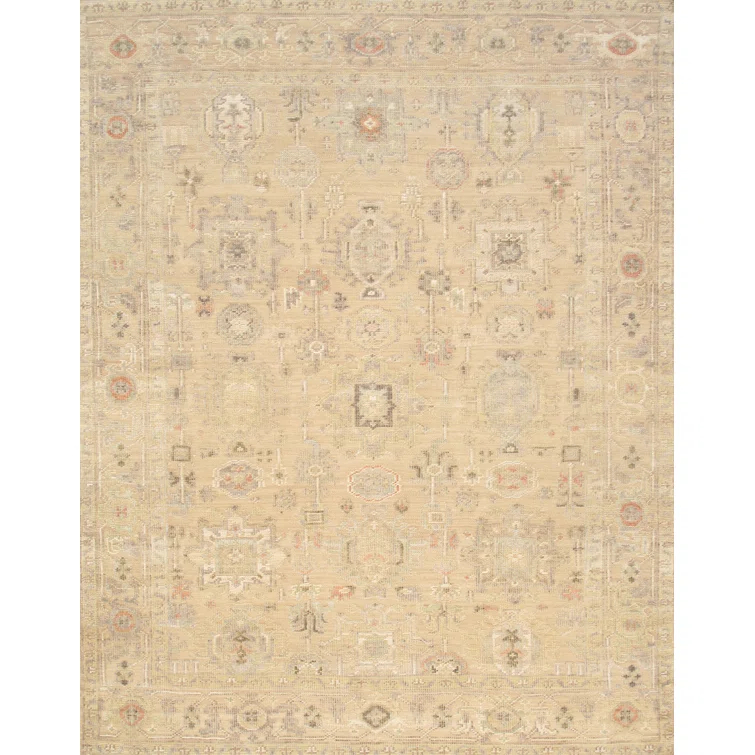 Pasargad Oushak Cream Wool Area Rug