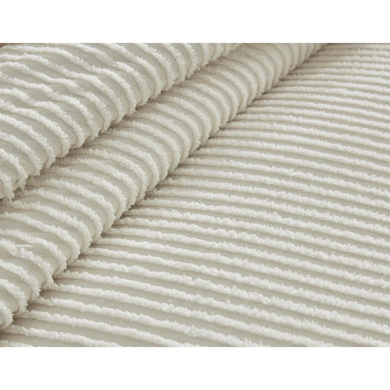 Beatrice Home Fashions Channel Striped Cotton Coverlet