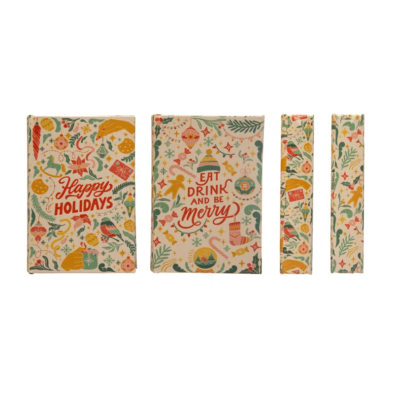 Creative Co-Op Wood And Canvas Book Box