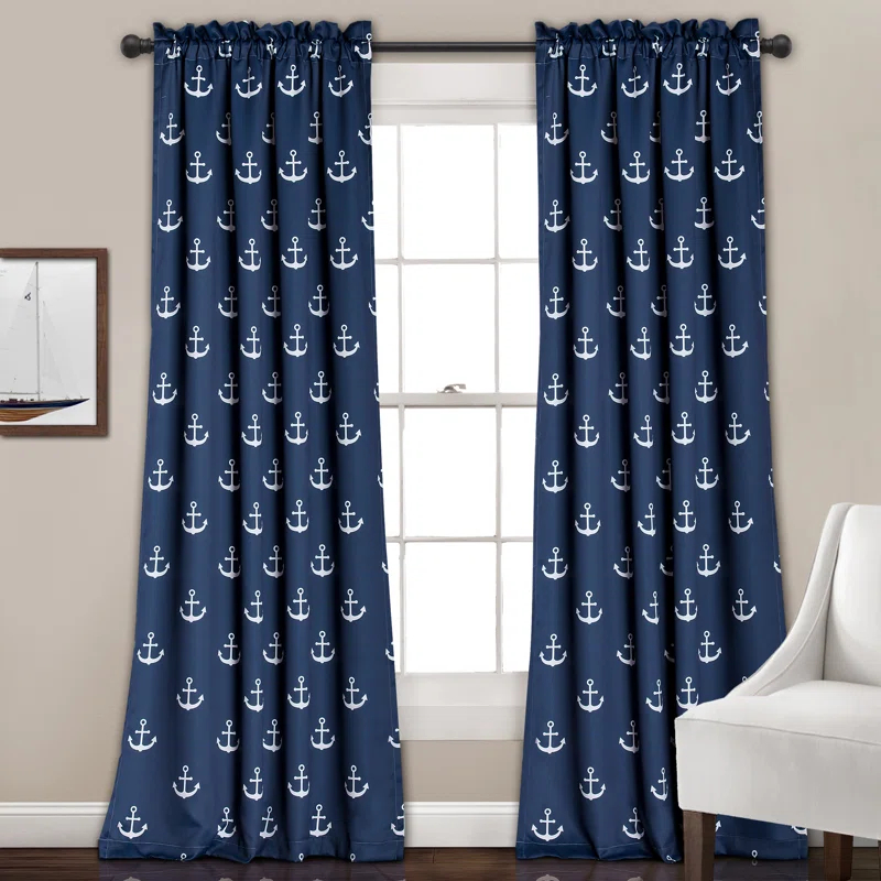 Anchor Polyester Room Darkening Curtain Pair (Set of 2)