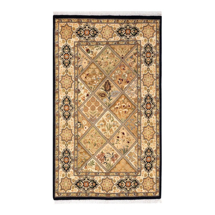 Hand-Knotted Multi-Color Wool Oriental 8' x 10' Area Rug