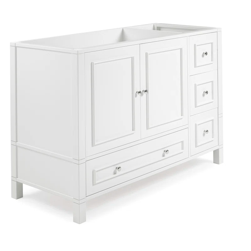 Williamsburg 48 Inch Bathroom Vanity, Freestanding Cabinet Without Sink, Large Wood Vanity with Soft-Close Doors