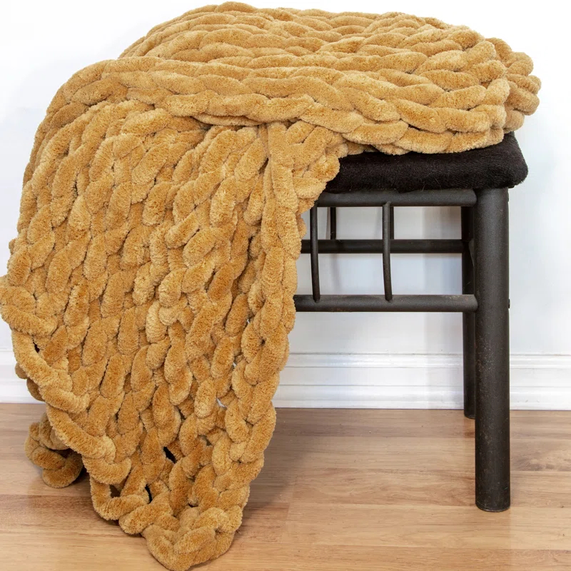 Donna Sharp Chenille Knitted Chenille Throw