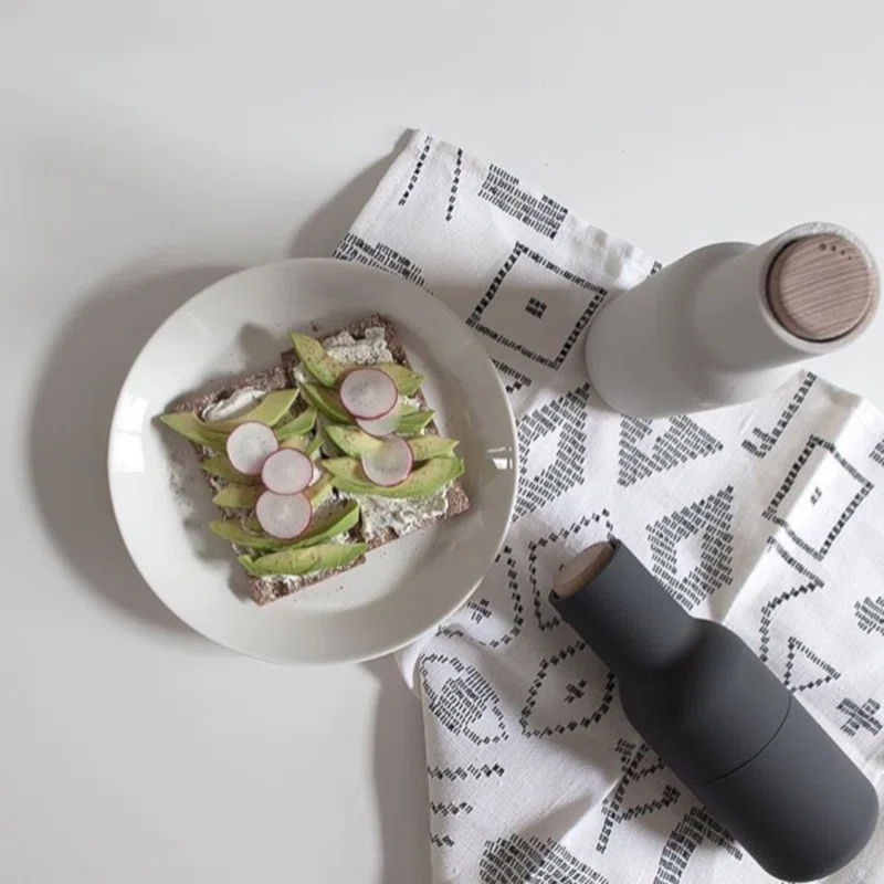 Carbon and Ash Wood and Plastic Salt and Pepper Grinder Set