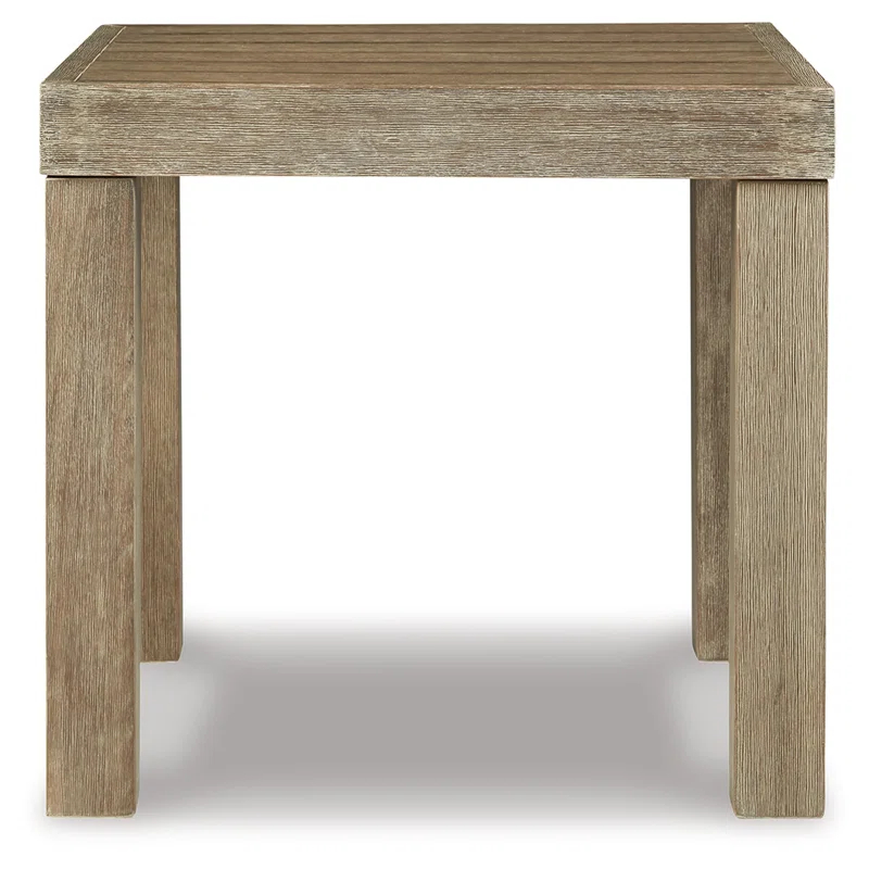 Viva Furniture Square Eucalyptus Outdoor Side Table