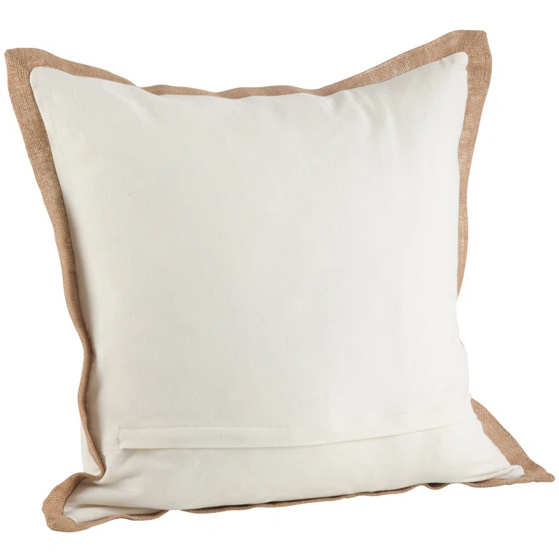 Saro Neptunian Collection Embroidered Cotton Throw Pillow