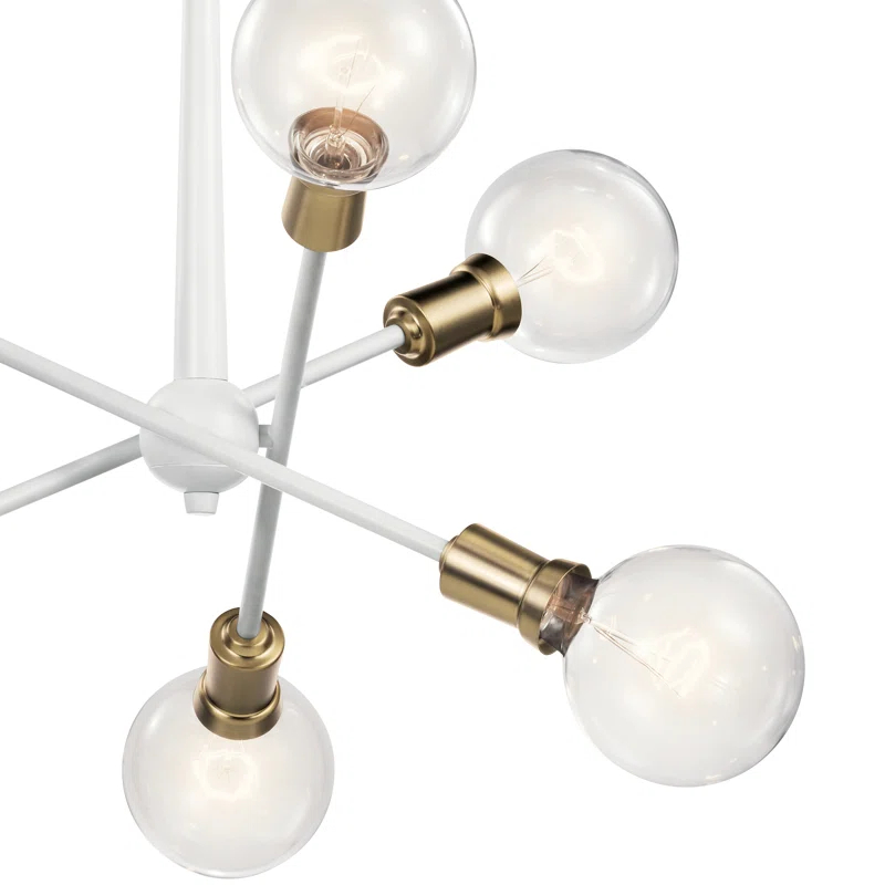 George Oliver 6 - Light Dimmable Sputnik Modern Linear Chandelier