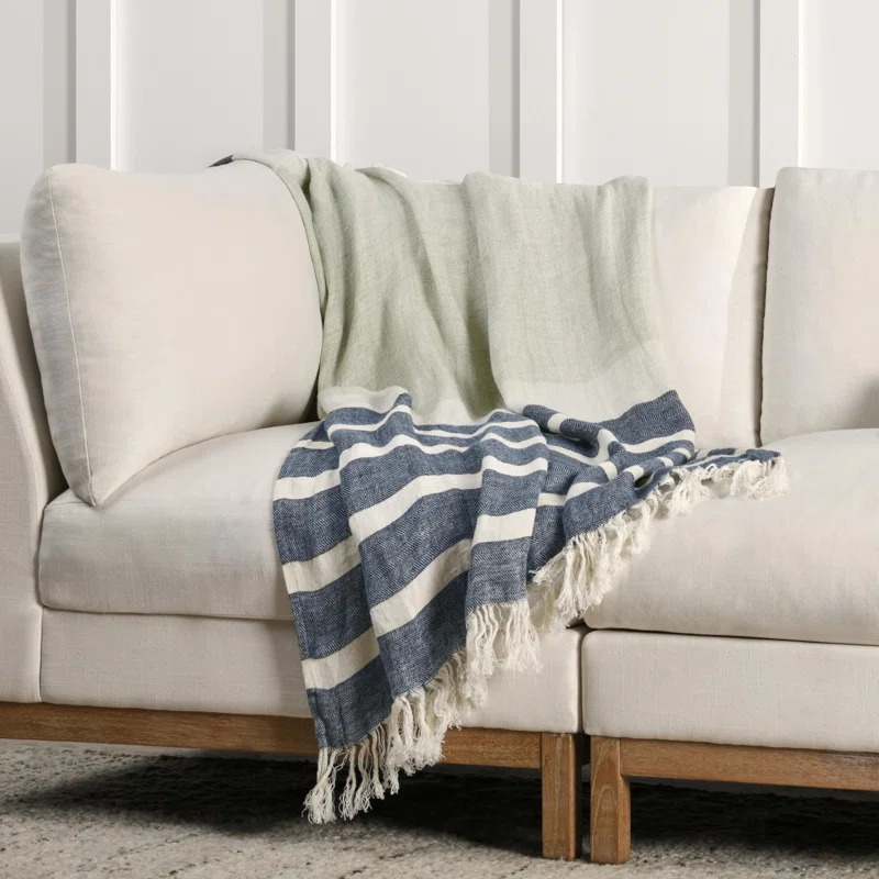 Villa by Classic Home Crawford Hand Woven Throw Blanket