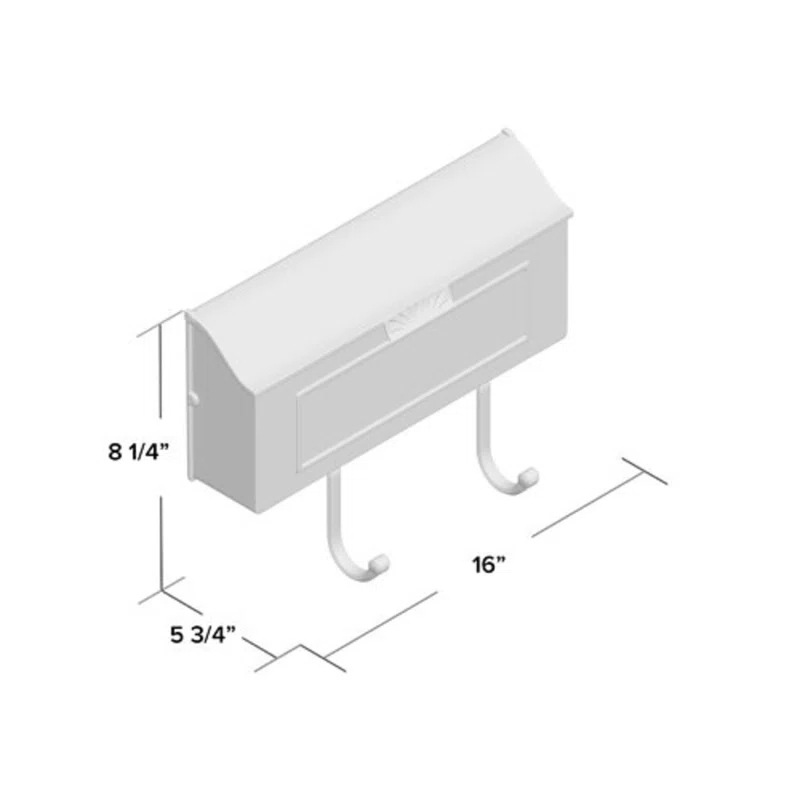 PRO-DF Cast Aluminum Wall Mounted Mailbox