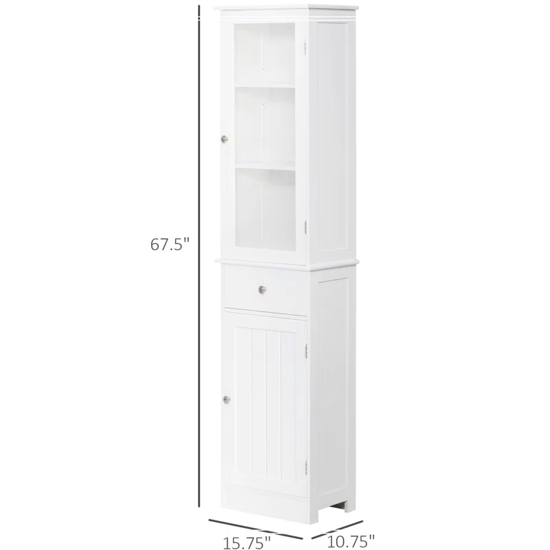NRANTUM kleankin Slim Bathroom Storage Cabinet, Tall Bathroom Cabinet