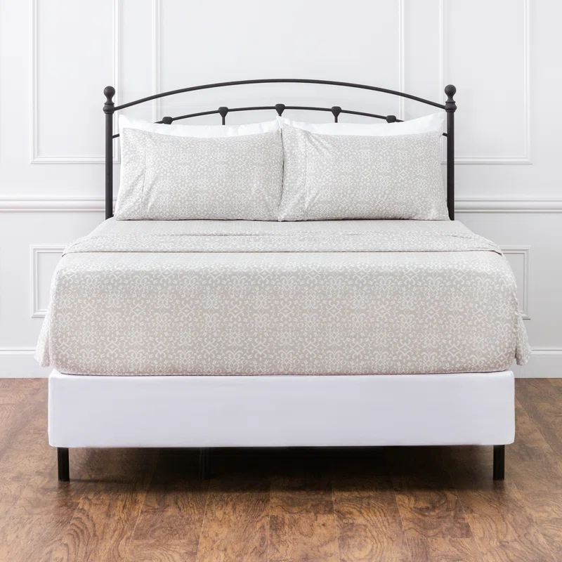 Chanasya Ultra Soft Floral Microfiber Percale Sheet Set