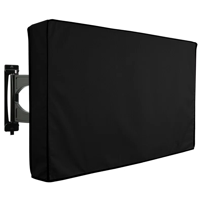 Khomo Gear Universal Weatherproof TV Cover – All-Season Protection for Flat Panel TVs, Water-Resistant, Breathable Material with Remote Pocket