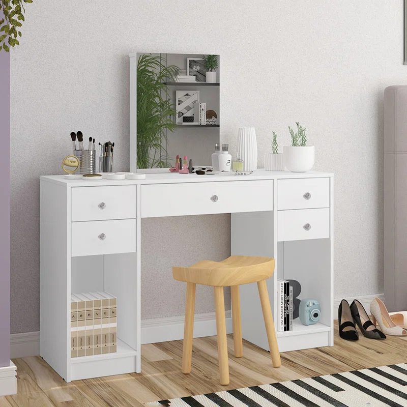 Boahaus LLC Boahaus Christina Large Modern Makeup Vanity Table