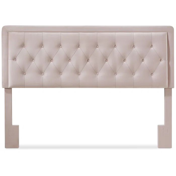 Elle Decor Amery Elle Décor Diamond Stitched Tufted Headboard with Padded Button-Tufting