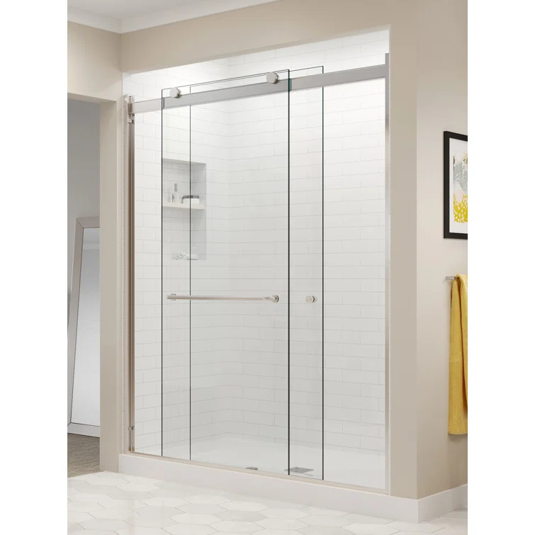 Basco Rotolo 44" W X 76" H Bypass Semi-Frameless Shower Door RTLA05A4876CLSV