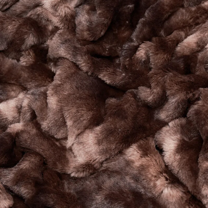 Chanasya Double Sided Wolf Oversized Faux Fur Wolf Blanket