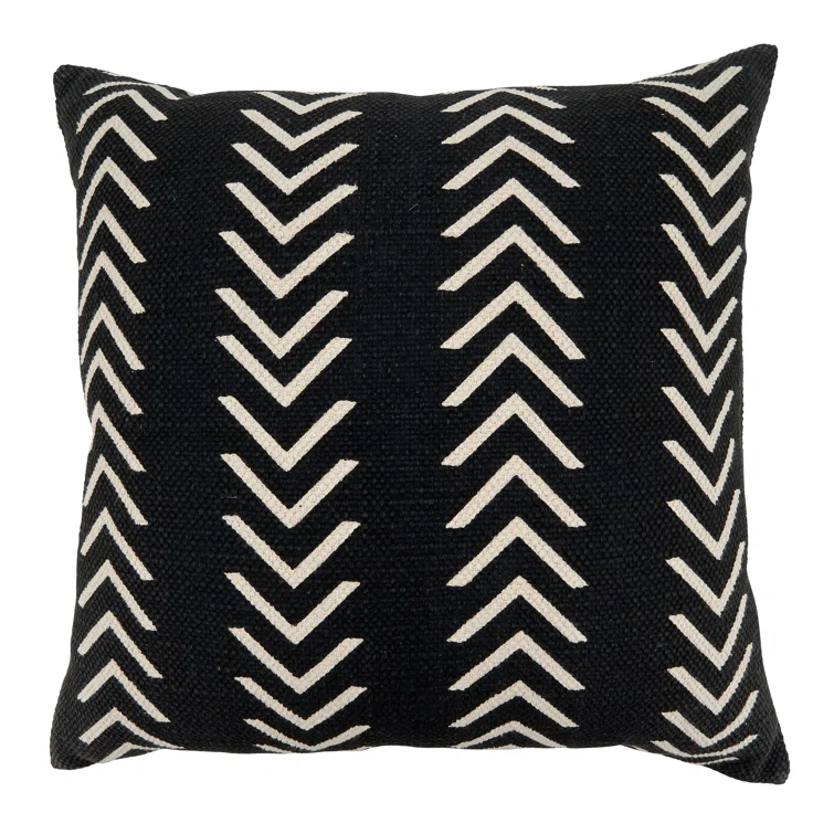 Saro Adah Collection Geometric Cotton Throw Pillow