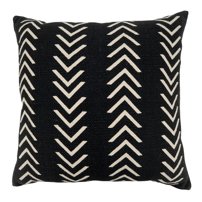Saro Adah Collection Geometric Cotton Throw Pillow