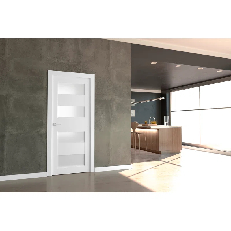 Belldinni Della Solid + Manufactured Wood Paneled Matte Slab Door
