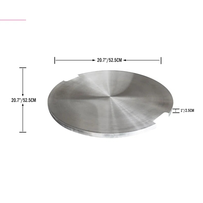 Round Stainless Steel Fire Pit Lid
