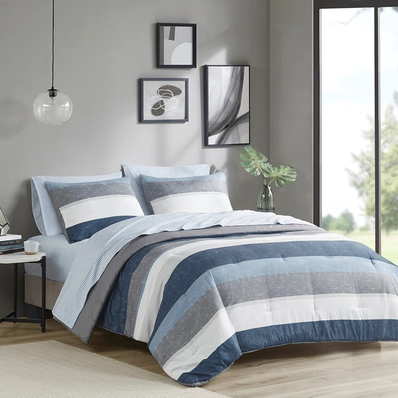 Madison Park Essentials Jaxon Comforter Set with Bed Sheets