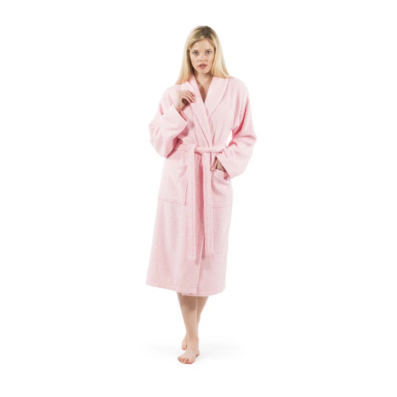 Linum Home Textiles Terry Terry Cloth Bathrobe with Pockets