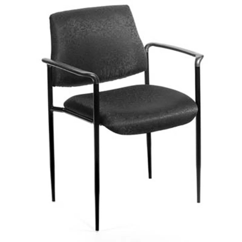 Boss Office Products Stackable Vinyl Seat Reception Chair with Metal Frame