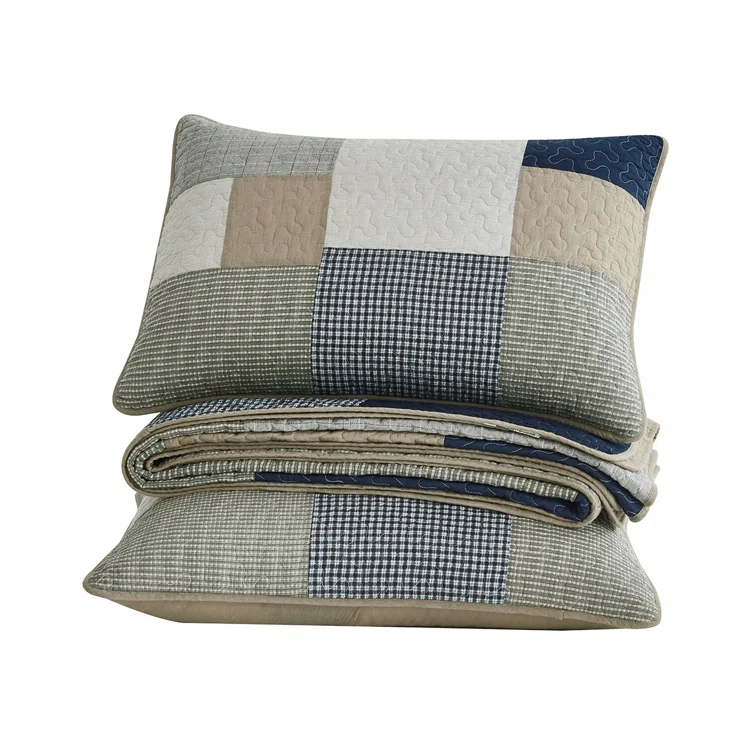 Chezmoi Collection Addy Cotton Patchwork Quilt Set