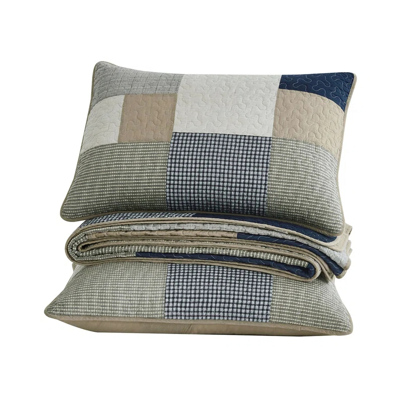 Chezmoi Collection Addy Cotton Patchwork Quilt Set