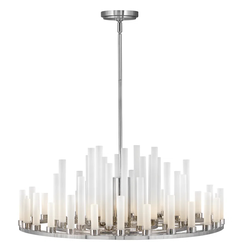 Fredrick Ramond Trinity Fabric Dimmable LED Tiered Chandelier