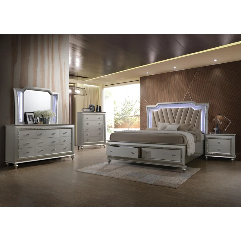 Orren Ellis Samana Upholstered Storage Bed