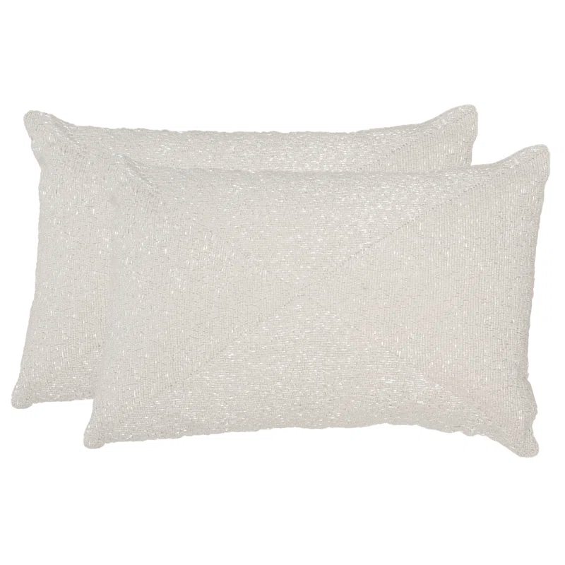 Safavieh Appliqued Feather Throw Pillow (Set of 2)