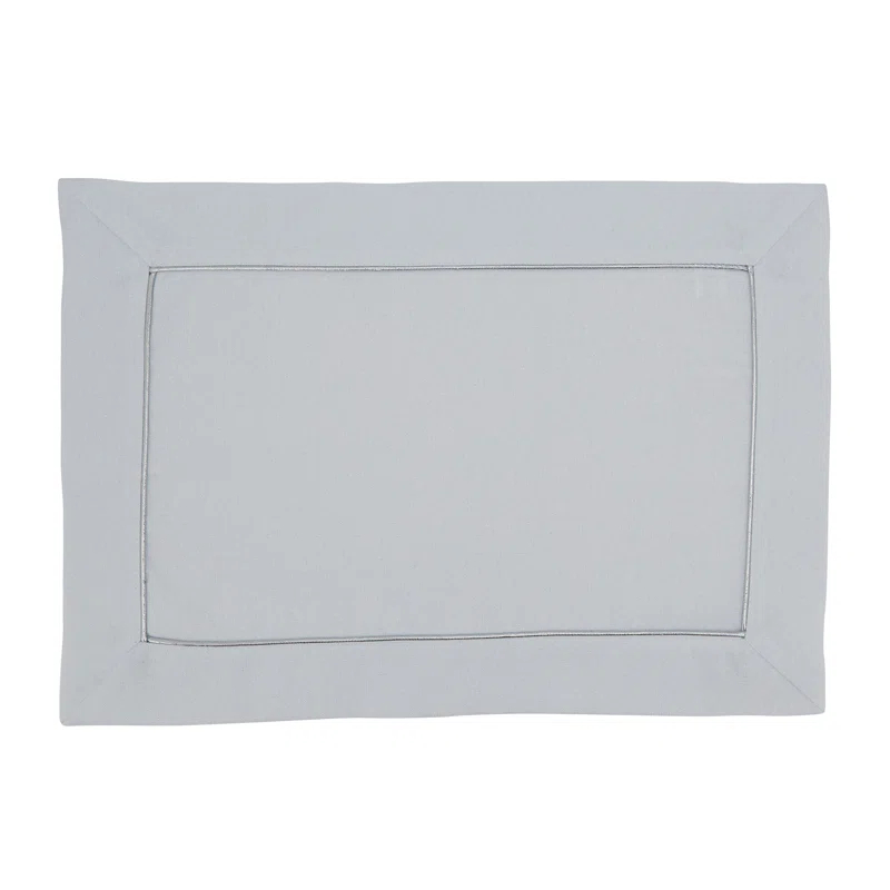Saro Bourget Collection Shimmering Placemat with Piping Detail (Set of 4) (Set of 4)