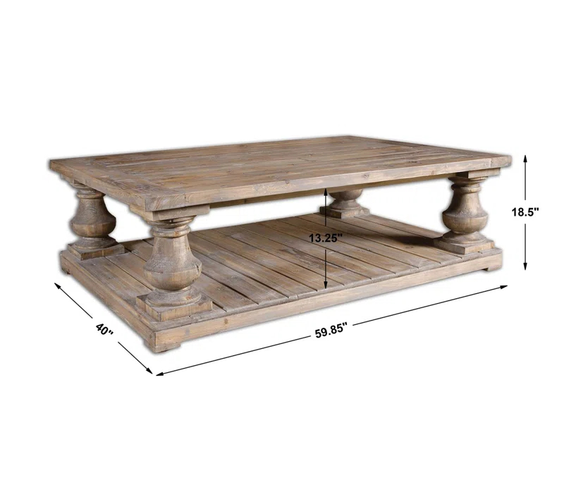 Stan Solid Wood Coffee Table