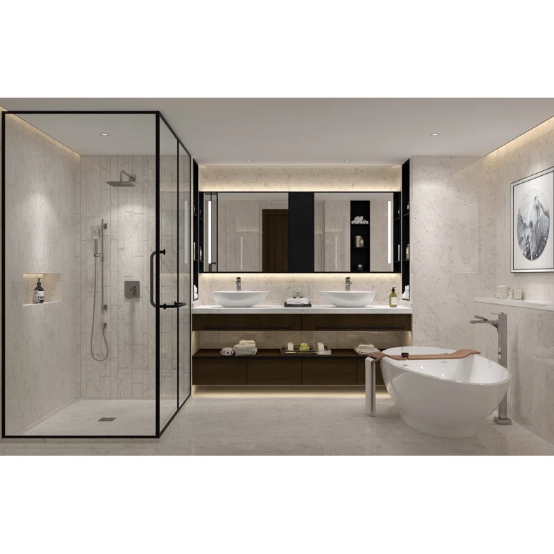 Zendo Thermostatic Single Hole Floor Mount Tub Filler Trim