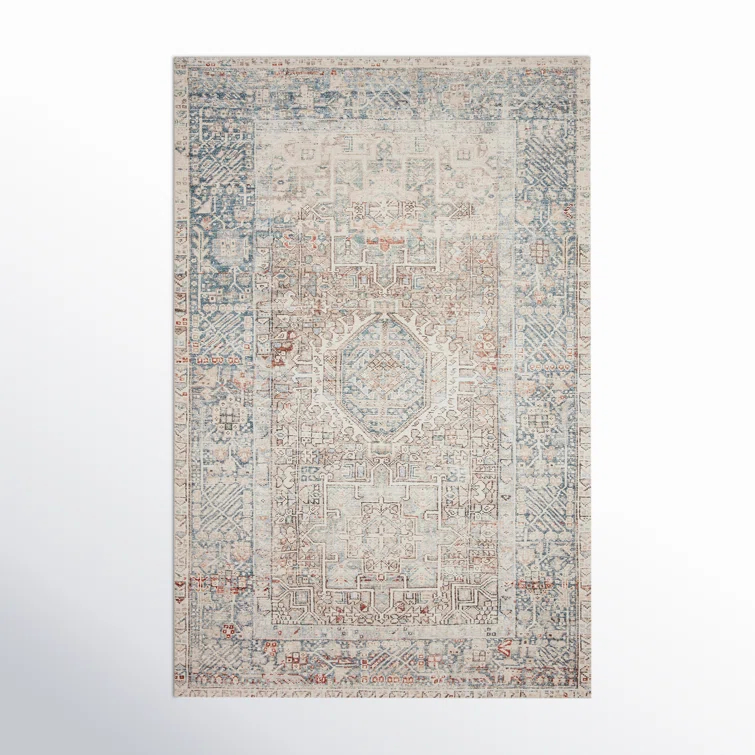 Chris Loves Julia x Loloi Jules Oriental Natural/Ocean Area Rug