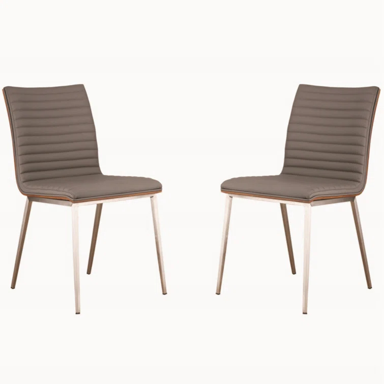 Wenty Wood+Metal Upholstered Side Chair (Set of 2)