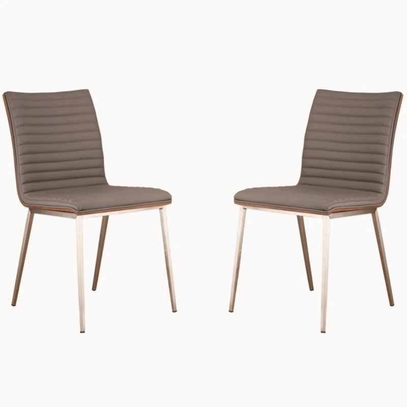 Wenty Wood+Metal Upholstered Side Chair (Set of 2)