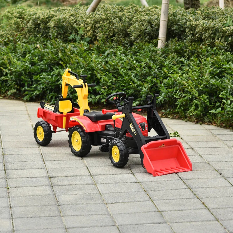 Aosom 1 Seater Tractors / Construction Pedal Ride On
