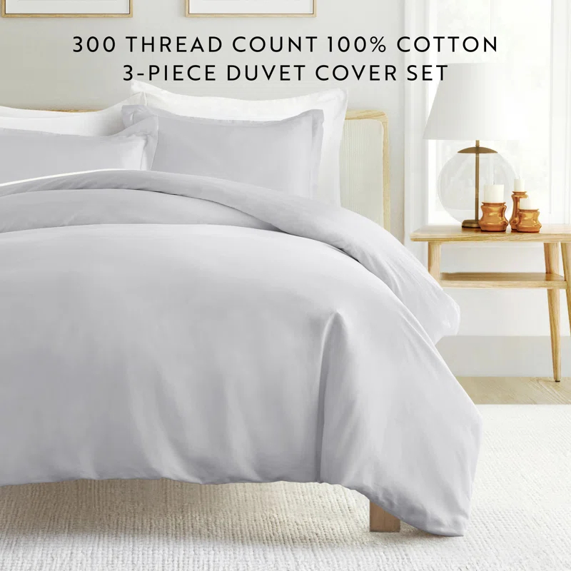 Becky Cameron Vintage Washed Long-Staple Sateen Cotton Duvet Cover Set