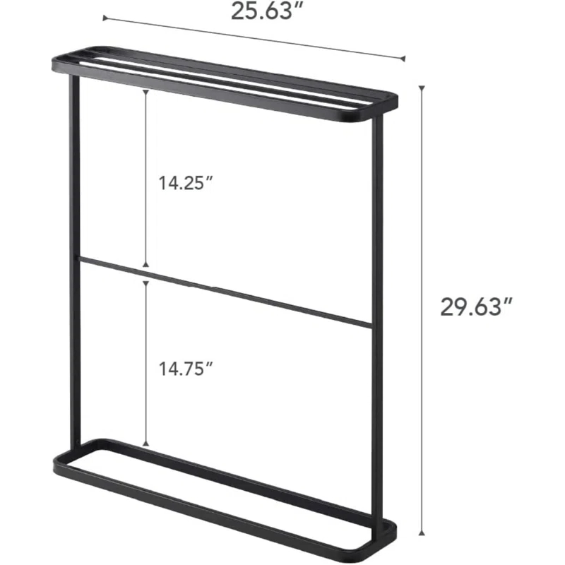 Yamazaki Home Bath Towel Hanger - Bathroom Organizer Storage Holder Dry Rack, Steel