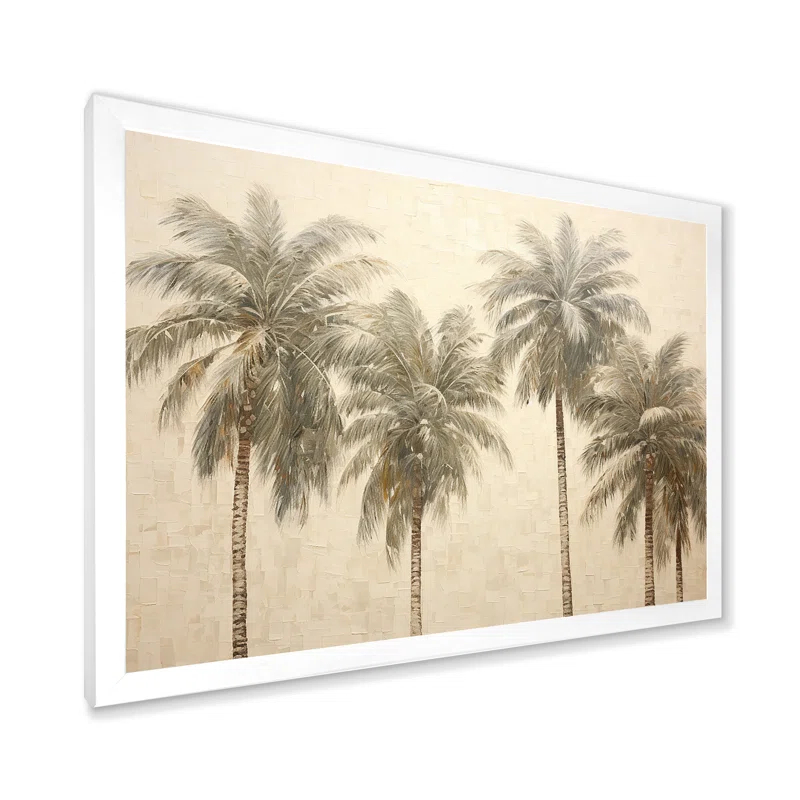 Design Art " Vintage Tropical Tranquility Palm Trees I "