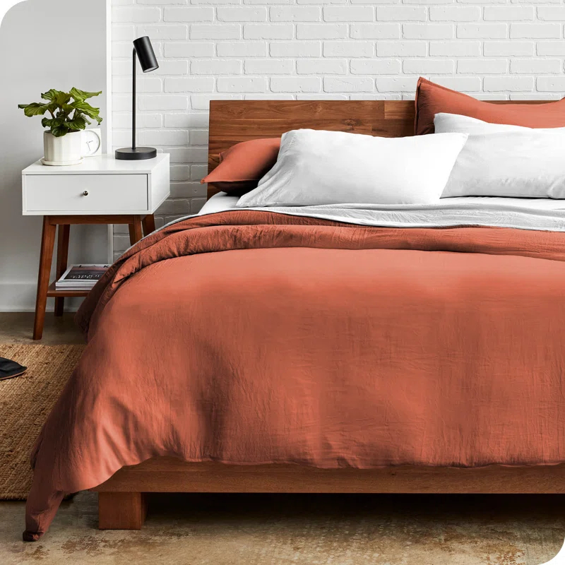 Bare Home Washed Microfiber Duvet Cover Set