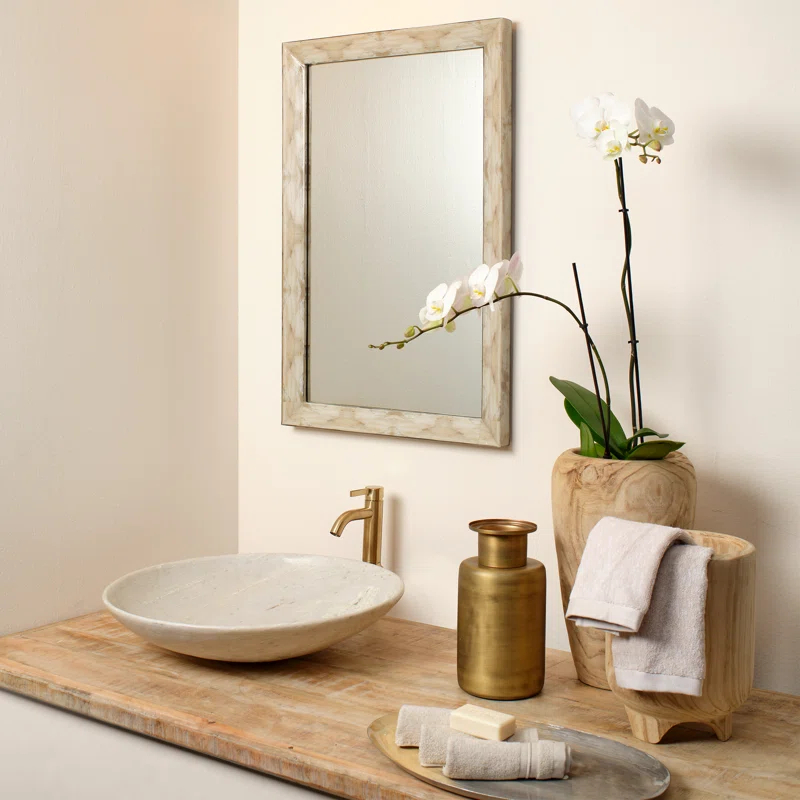 Fragment Engineered Wood Flat Wall Mirror