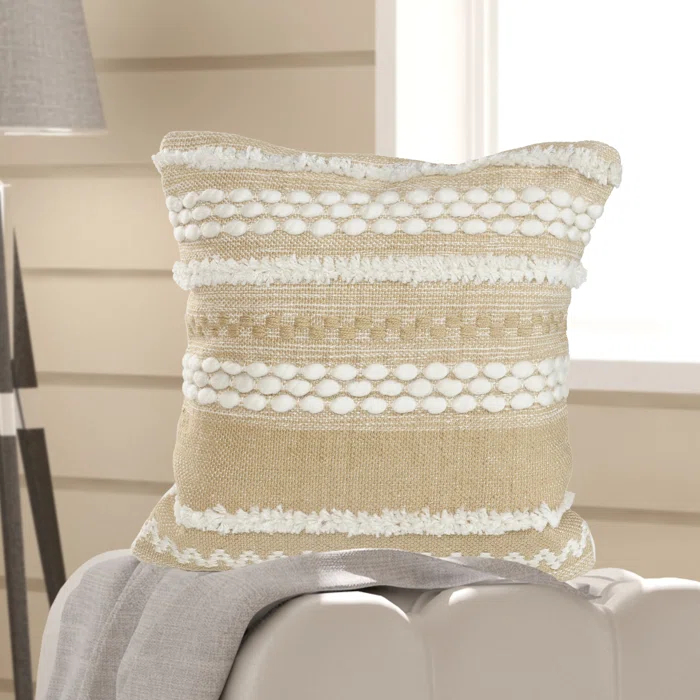 Beachcrest Home™ Hendren Textured Indoor/Outdoor Throw Pillow
