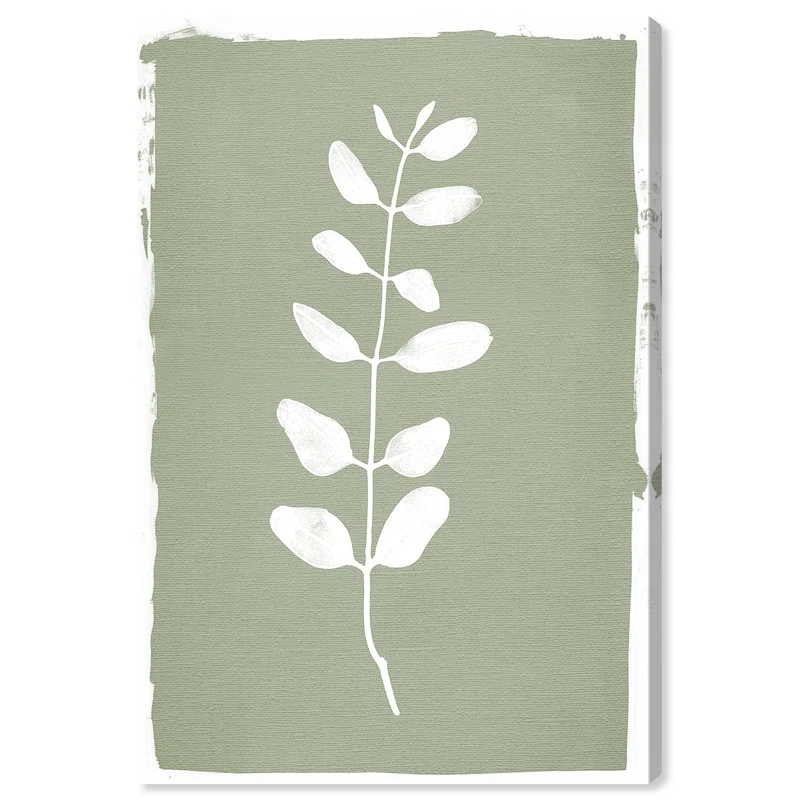 Art Remedy Linen Leaf Screen Botanical  Wall Art by Art Remedy