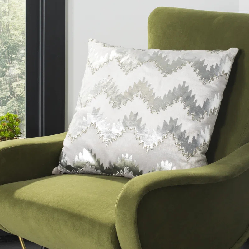 Sophia Embroidered Velvet Throw Pillow