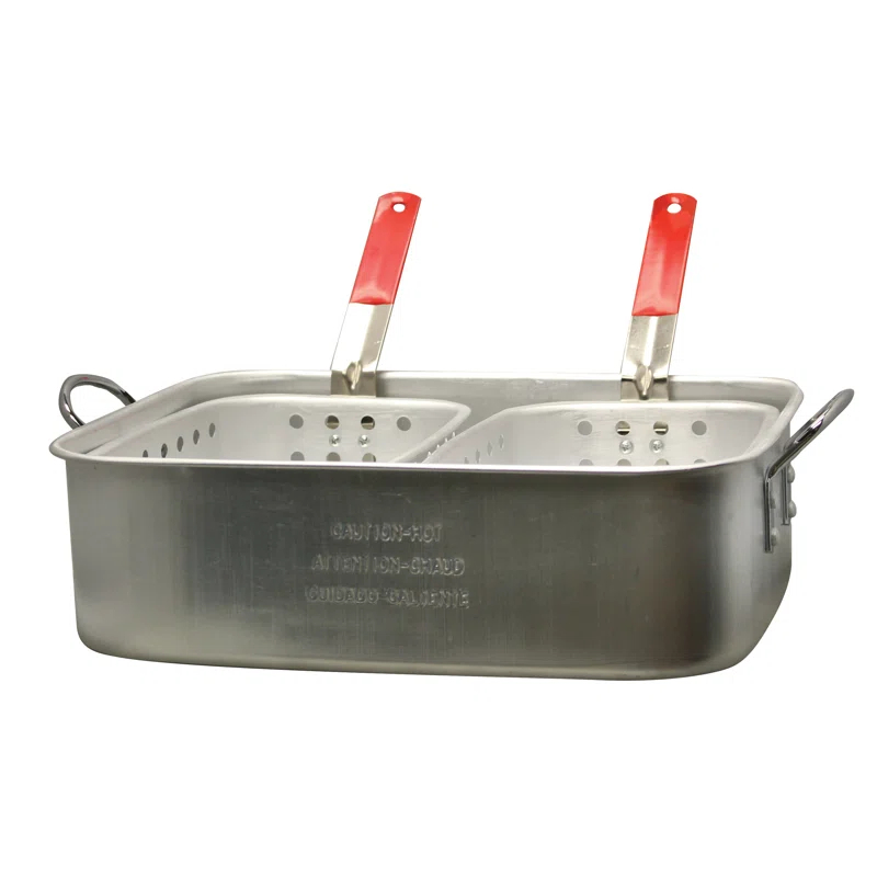 King Kooker 1 Burner Propane Rectangular Fryer Outdoor Cooker Kit with 15 Qt. Fry Pan & Two Baskets