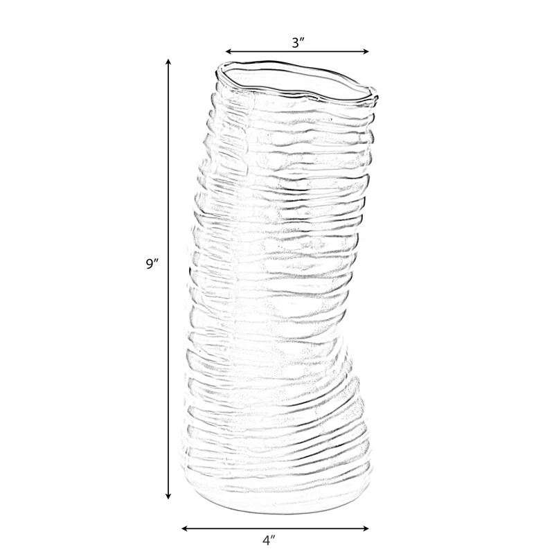 Mercer41 Baftjar 9-Inch Tall Ceramic Bent Melted Modern Style Sculpture Table Centerpiece Flower Vase, a Unique and Decorative Vase in an Elegant Gold Finish, Perfect for Adding Sophistication to Home or Office Décor