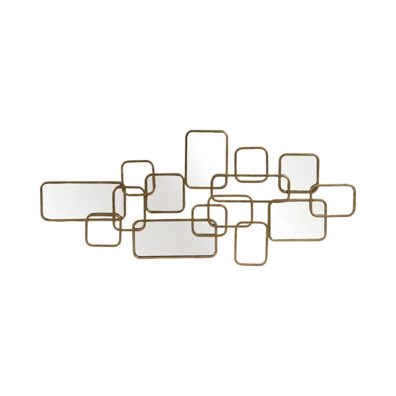 Modern Glam Mirror Wall Sculpture Decor